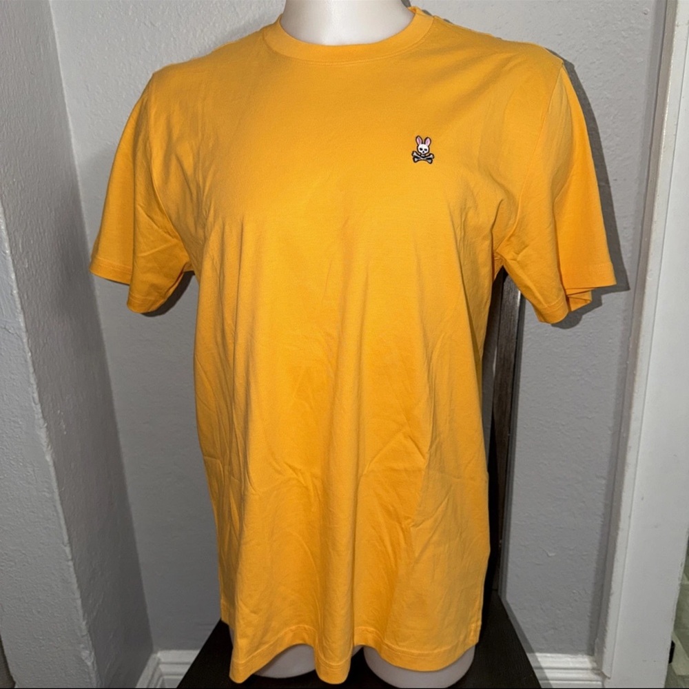 Physco Bunny Men's Short Sleeve Tee Shirt Size 6 Orange Embroidered Logo